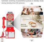 Video Audio Guest Book, Wedding Phone Customized Video Messages, Record Preserve Your Special Occasions, Ideal for a Variety of Memorable Party Occasions (Wall Phone,Red) - Image 3