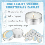 MTLEE 50 Pcs Over The Moon Baby Shower Candles 1 Oz, Light Blue - Image 6