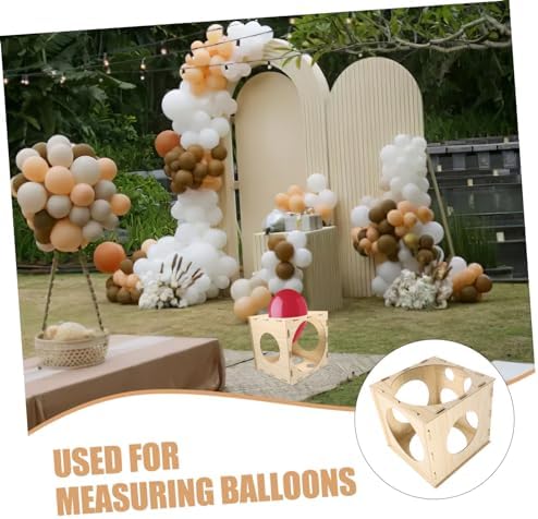 Balloon Size Marker Wood Box Measurement Sizer with 9 Holes Cube - Image 6
