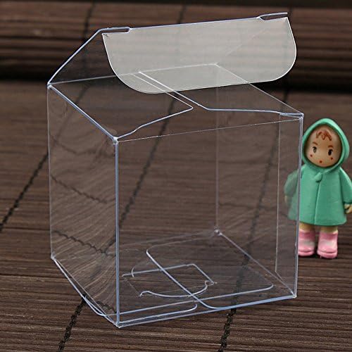 Lucky Monet 25/50/106 Packs Clear Gift Boxes, Clear PET Plastic Boxes Transparent Packing Box Favor Square Boxes for Thanksgiving, Christmas, Wedding, Party, Birthday, Candy, Coffee & Tea, Jewelry - Image 5