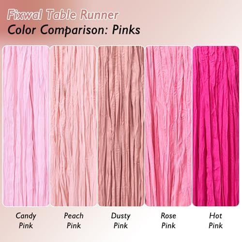 12 Pack Dusty Pink Cheesecloth Table Runner 120 Inch Boho Wedding Decor - Image 4