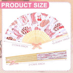 Roowest 36 Pcs Pink Cowgirl Party Favors Fans for Women, Tea Party Decor - Image 3