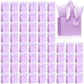 Qilery 50 Pcs Wedding Paper Gift Bags Bulk with Tissue Paper Small Gift Bags with Handle and Tags for Birthday Wedding 4th of July Party Business(Light Purple,4.7 x 2.4 x 3.9'') by Qilery