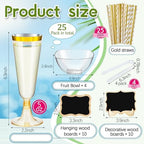 Mumufy 82 Pcs Mimosa Bar Supplies Carafes Flutes, Stylish, Colorful - Image 3