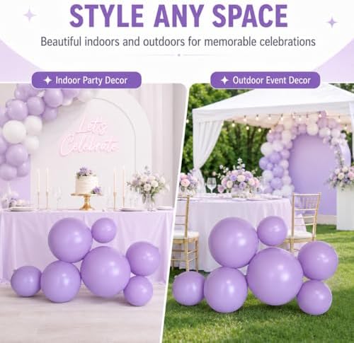 Reusable Inflatable Balloon, Reusable Inflatable Balloon Garland Arch Kit for Parties, Easy Setup Balloon Arch Decoration for Birthday, Wedding & Celebration (7Pcs Purple) - Image 6