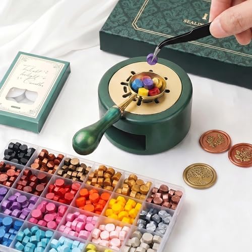 CLKINN Wax Seal Kit with 24 Colors 600Pcs Sealing Wax Beads for DIY Crafts - Image 2