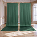 10ftx15ft Hunter Green Backdrop Curtains for Parties, Wrinkle Free Polyester Hunter Green Photo Backdrop Drapes 2 Panels 15 ft Long Back Drop Cloth for Wedding Birthday Photography Background Party by Htper