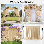 20x12 ft Champagne Backdrop Curtains for Wedding, Party and Photo - Image 5