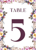 Floral Design Table Number Cards Double Sided Party Table Numbers for Reception Baby Shower Anniversary Birthday Bridal Party 4x6 100 Pcs by Unknown