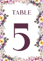 Floral Design Table Number Cards Double Sided Party Table Numbers for Reception Baby Shower Anniversary Birthday Bridal Party 5x7 100 Pcs by Unknown