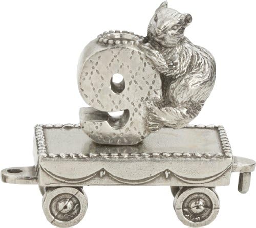 DANFORTH – Birthday Train Candleholder - (9- Squirrel) – Handcasted Pewter Birthday Party Decorations - Made in USA by DANFORTH