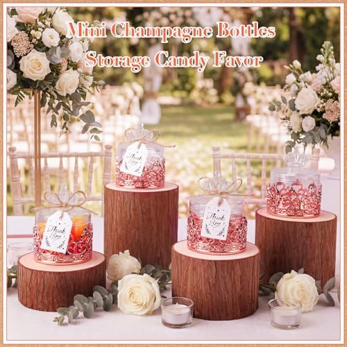Jingmore 30 Sets Mini Crown Candy Boxes Party Favor,Rose Gold and Clear - Image 4