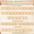 Marsui 136 Pcs Baby Shower Blocks to Decorate Game Kit, Brown Bear - Image 4