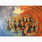 CafePress Wind & Fire Of Pentecost Greeting Cards Greeting Card (20-pack), Note Card with Blank Inside, Birthday Card Matte - Image 3