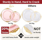 Hioasis 175 Pcs Pink Gold Plates for Party - Image 3