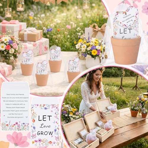 Ctosree 50 Sets Let Love Grow Wildflower Wedding Favors for Guests - Image 5