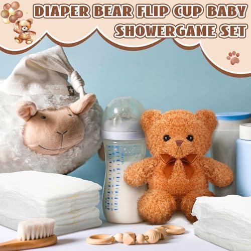 Seenelling 8 Sets Bear Blindfolded Diaper Changing Baby Shower Games - Image 6