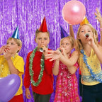 20 Pack Foil Curtain Backdrop Purple Metallic Tinsel Foil Fringe Curtains Photo Booth Props for Birthday Wedding Engagement Baby Shower Bachelorette Christmas Holiday Celebration Party Decorations - Image 3