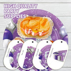 96Pcs Purple and Silver 60th Birthday Party Decorations for Women Serves 24 - Image 6