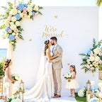 6.6FT x 6.6FT White Square Backdrop Arch Cover Double-Sided Spandex Arch Covers Fitted Wedding Arch Stand Cover Stretchy Backdrop for Balloon Arches Birthday Baby Shower Party Banquet Decorations - Image 3