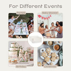 Pack of 10 Cake Boxes with Window (9.84" x 9.84" x 3.93") - Ideal for Bakery, Cookie and Donut - White Leather - Image 6