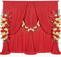 40x8ft Red Backdrop Curtain for Parties Wrinkle Free Fabric Backdrop Curtain Birthday Party Photo Backdrop Drapes for Wedding Baby Shower Bridal Shower Photography Back Drop 8 Panels 5x8FT by Suppromo