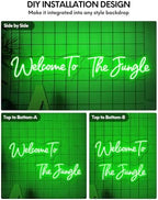 30x6 Inch Large Welcome to The Jungle Neon Sign With Timing Remote, Green Theme LED Sign for Home Office Decor, Jungle Light for Wall Decorations, Plant Shop - Image 3