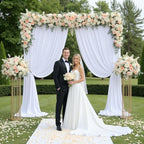 10x12 ft White Backdrop Curtains for Weddings Parties, Birthdays and Photos - Image 2