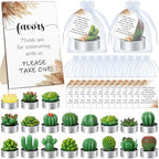 Mtlee 36 Sets Baby Shower Favors for Guest, Succulent Candle Bulk, Boho by MTLEE