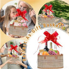 Mapaim Handwoven Bamboo Gift Baskets Empty - 4 Set Wicker Baskets with Handles, Gift Basket Kit for Baby Shower, Wedding & Holiday Gifts, Large & Reusable (Oval) - Image 4