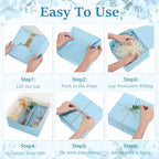 6 Set Baby Shower Prizes for Winners Gifts Baby Shower Guest Gifts Soap Pen Glass Tumbler Notebook Gift Box Packaging Wedding Bridal Game Prizes Gift Box Party Favors (Blue,Classic) - Image 4