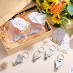 Wesiti 25 Sets Baby Shower Favor for Guests Honey Bee Keychain with Nail Clipper and Bottle Opener Thank You Tag Card Organza Bag - Image 4