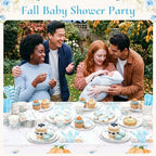 Ceenna Fall Little Pumpkin Baby Shower Party Supply Decoration for 50, Blue - Image 5