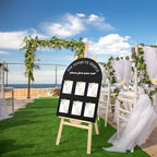 Yousoontic Wedding Seating Chart Board Display 24x18 Black Welcome Sign - Image 5