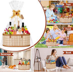 Dreamtop 4 Set Baskets for Gifts Empty, Woven Bamboo Gift Basket Empty Large with Handles, Sturdy Gift Basket Kit Empty to Fill for Christmas Birthday Baby Shower Wedding Gift - Image 6
