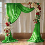 Pack of 2 Wedding Arch Drape Panel Fabric 30" x 30ft - Green by MDS