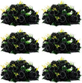 NUPTIO Black Artificial Flowers, Fake Rose Bouquet Arrangement, 6 Pcs by Nuptio