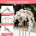 10PCS Wedding Flower Stand, Vases Rack for Birthday Party Decoration Garden Tall Flower Frame Holder for Table Centerpiece Balloon Decor Road Leads Christmas Gift-Gold - Image 3