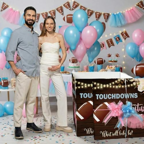 AmazingSpark 28in Giant Gender Reveal Gift Box Kit, Touchdown or Tutus - Image 5
