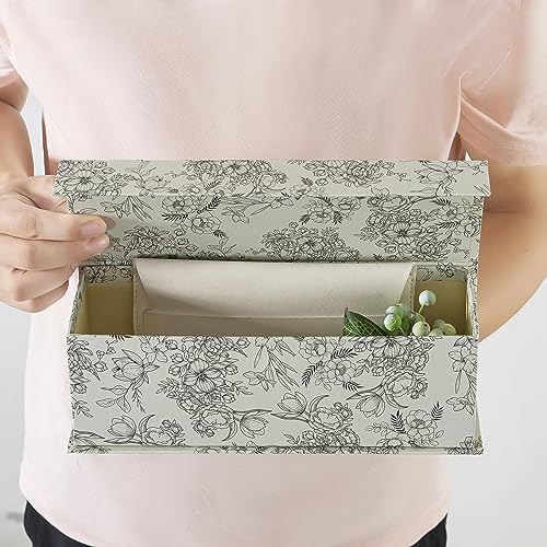 Soul & Lane - Decorative Storage Boxes with Lids, Set of 3, Elegant Floral - Image 6