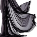 Barcelonetta | Chiffon Fabric | Decoration, Drapery Fabric | Halloween Decoration | for Arbor, Arch, Canopy, Table and Chair Decoration (Black, 10 Yards) by Barcelonetta