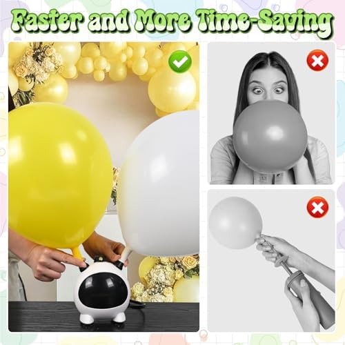 Purple Balloon and Balloon Pump Electric, 60 Pcs Metallic Chrome Pearl Macaron Light Purple Balloon and Portable 600W Air Pump with 2 Nozzles for Birthday Wedding Baby Shower Princess Party Decoration - Image 4