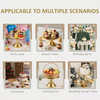 3 Pack Gold Cake Stand, 8 10 12 Inch Tiered Display - Image 7