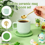 6 Set Green Summer Baby Shower Prizes for Game Winners Gifts With Mug, Fans - Image 5