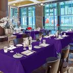 sancua Purple Tablecloths Rectangle, 8 Pack Table Cloth for 8 Foot Tables - Image 4