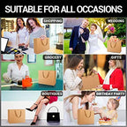 EUSOAR Gift Wrap Bags in Bulk, 12 Pack 8.6x3.9x7 inches Small Kraft Paper Bags with Handles, Heavy Duty Bags for Grocery, Boutique, Retail, Business, Party Favors, Baby Showers, Birthdays, Wedding - Image 5