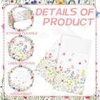 Potchen 100 Pcs Linen Feel Napkins Disposable, Floral - Image 3