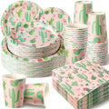 Hsei 250 Pcs Cactus Mexican Plates Napkins Cups Party Supplies Serves 50 by Hsei