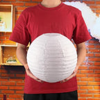 30 Pack 12 Inch Elegant White Round Lanterns for Party, Weddings, Birthdays - Image 5