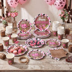 Pickmesh 250 Pcs Cowgirl Birthday Party Decoration Pink Barn Plate Serve 50 - Image 6
